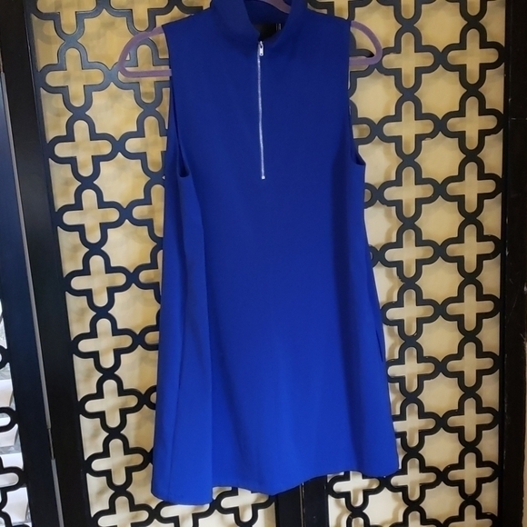Cobalt‎ Blue Love Riche Dress Sleeveless Neck Collar Dress - Picture 5 of 7